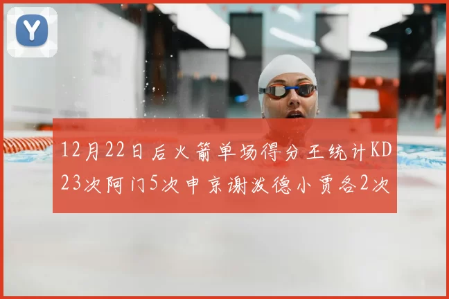 12月22日后火箭单场得分王统计KD23次阿门5次申京谢泼德小贾各2次