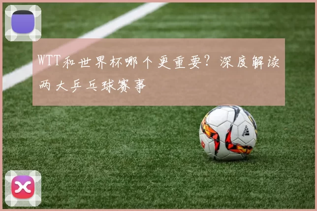WTT和世界杯哪个更重要？深度解读两大乒乓球赛事