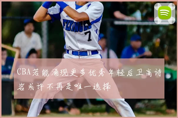 CBA若能涌现更多优秀年轻后卫高诗岩或许不再是唯一选择