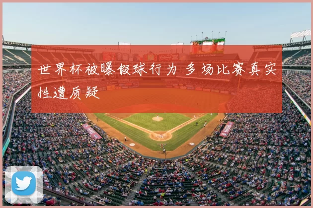 世界杯被曝假球行为 多场比赛真实性遭质疑